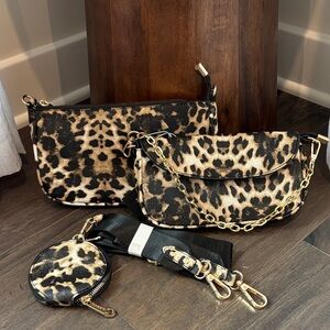 Dasein 3 pc.Set,messenger/crossbody/shoulder bag & additional coin/key holder